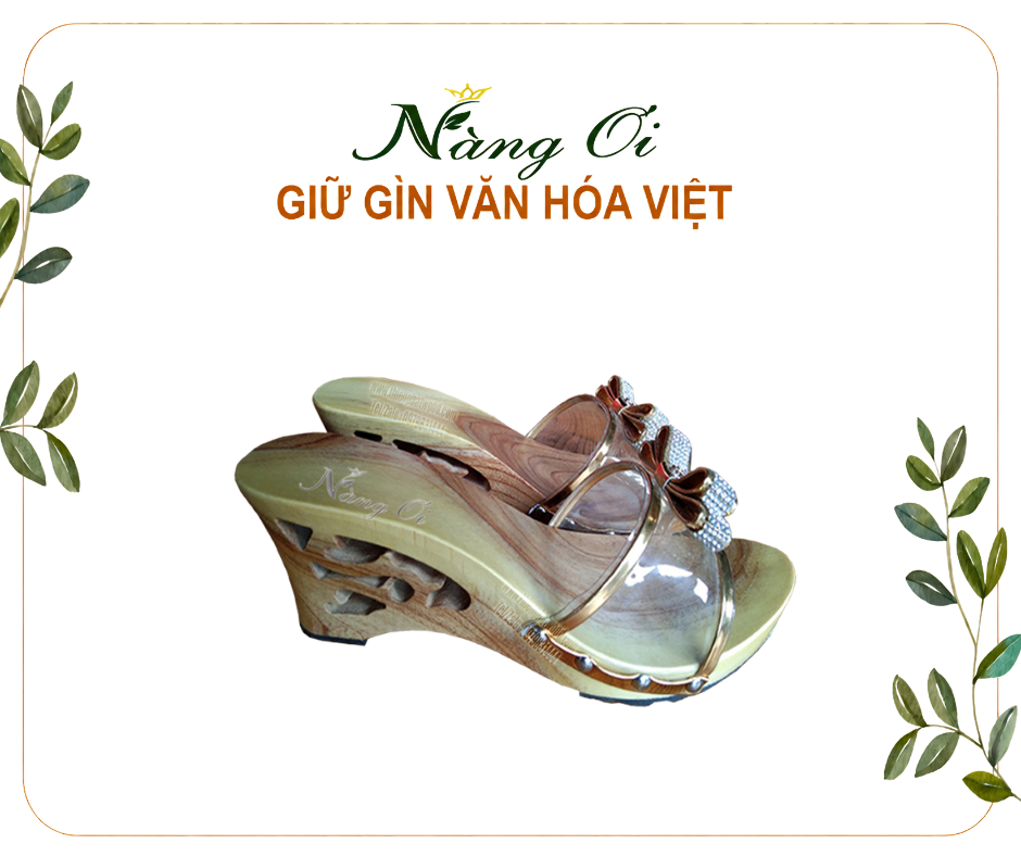 guốc lọng cổ truyền cao 7cm mag nét truyền thống Việt ngày xưa